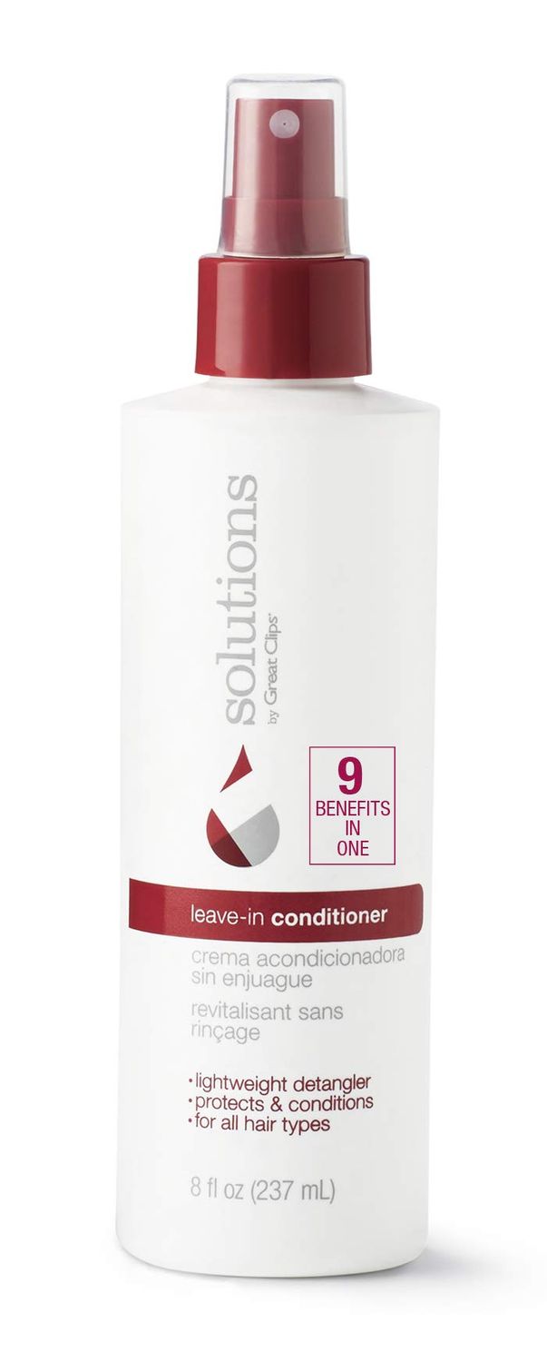 GREAT CLIPS Solutions Nourishing Leave-In Conditioner | 8oz Spray | Detangles and Hydrates Hair
