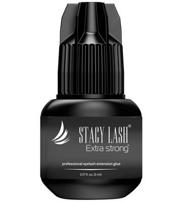 Extra Strong Eyelash Extension Glue Stacy Lash (0.17fl.oz  5ml)  0.5-1 Sec DryRetention - 8 WeeksBlack AdhesiveProfessional Supplies