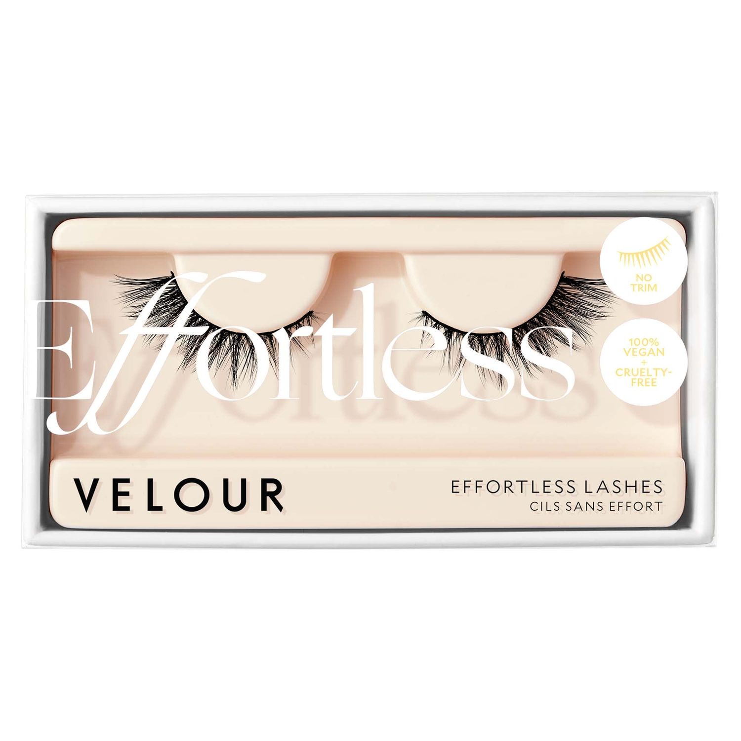 Velour Effortless Lashes - Natural-Looking False Eyelashes - Fluffy &amp; Lightweight No-Trim Lashes - Reusable Fake Lashes All Eye Shapes - Vegan &amp; Cruelty-Free - Lash Glue not Included (Would I Lie?)