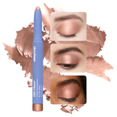 ALLEYOOP 11th Hour Cream Eyeshadow Stick, Penny Passion (Shimmer) - Compact Eye Makeup &amp; Liner with Natural Cream to Powder Finish - Easy to Blend Eye Shadow Highlighter, Waterproof &amp; Smudge-Proof