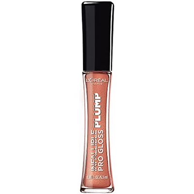 L&#39;Oreal Paris Infallible Pro Gloss Plump Lip Gloss with Hyaluronic Acid, Long Lasting Plumping Shine, Lips Look Instantly Fuller and More Plump, Lucid Glow, 0.21 fl. oz.