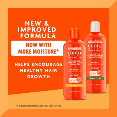 Cantu Sulfate-Free Cream Shampoo &amp; Conditioner Bundle, 13.5 Fl Oz (Pack of 2)