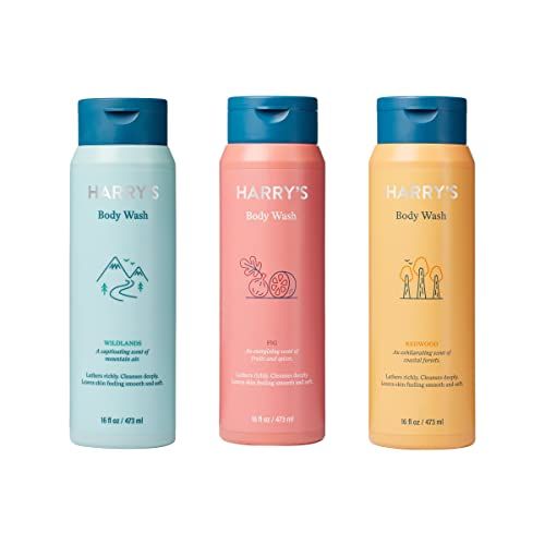 Harry&#39;s Men&#39;s Body Wash Shower Gel, Variety - Fig, Wildlands, Redwood (Pack of 3)