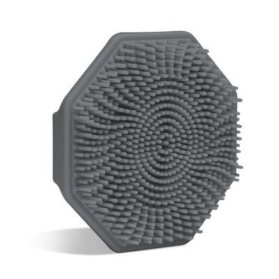 Sud Scrub Antimicrobial Silicone Face Scrubber, 1 Pack, Gentle Face Exfoliator for Sensitive Skin, Eco Friendly Facial Cleansing Brush, Exfoliating Face Brush for Men and Women (Charcoal)