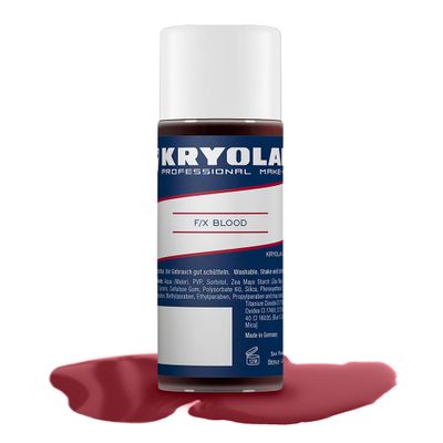Kryolan FX Blood 30ml, Stage Blood, Fake Blood Makeup, Realistic Face Paint, Fake Blood For Holloween and Cosplay, Easy Application and Washable
