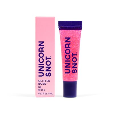 UNICORN SNOT Glitter Lip Gloss - Sparkly Lip Shine - Stocking Stuffers for Women, Gifts for Teen Girls - Vegan &amp; Cruelty-Free Non-Sticky Formula Lip Gloss Glitter Makeup - Holographic Pink (Flamingo)