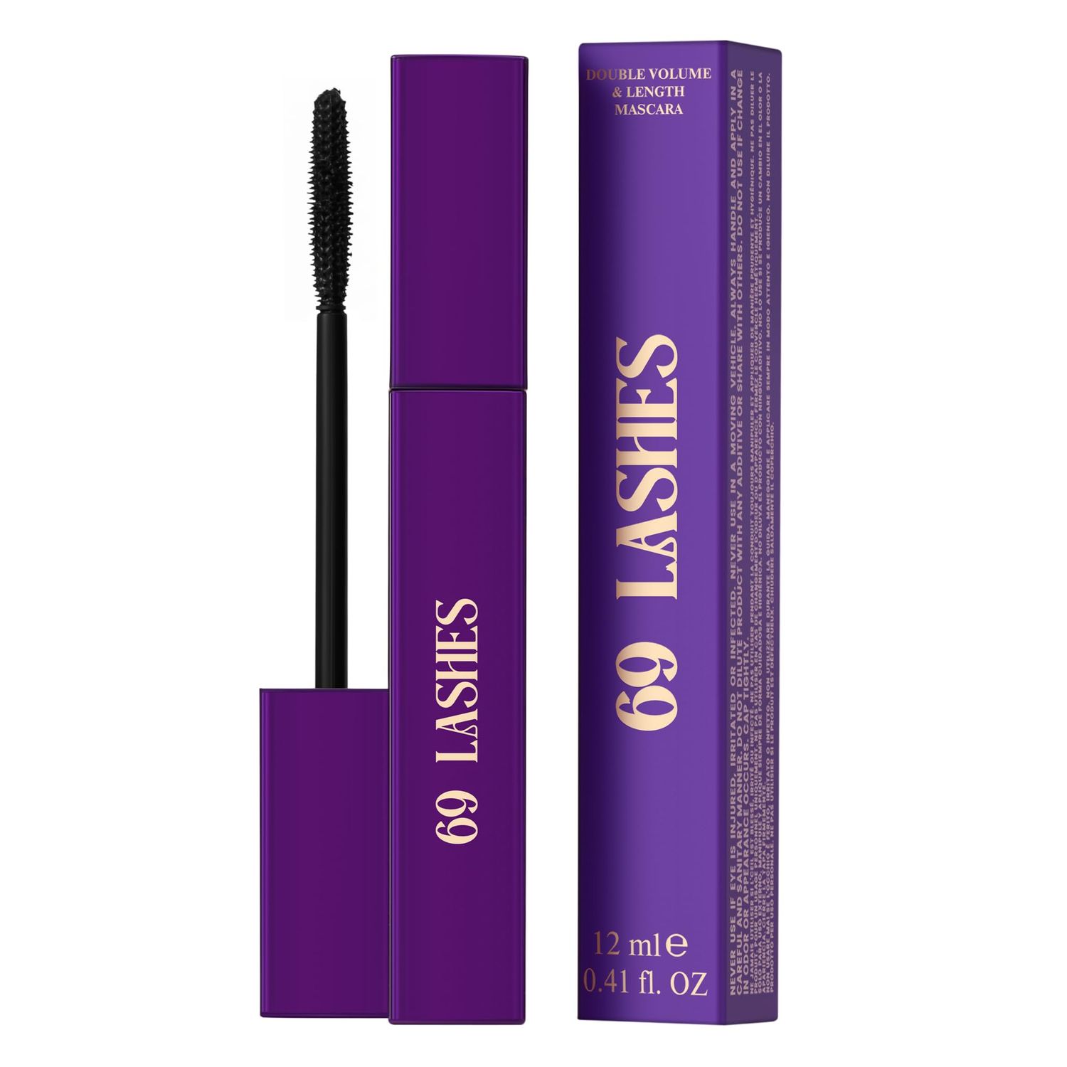 SELESTIA BEAUTY Double Volume &amp; Length Mascara 69 Lashes - Black Mascara with Silky-Smooth Formula - Thickness and Definition