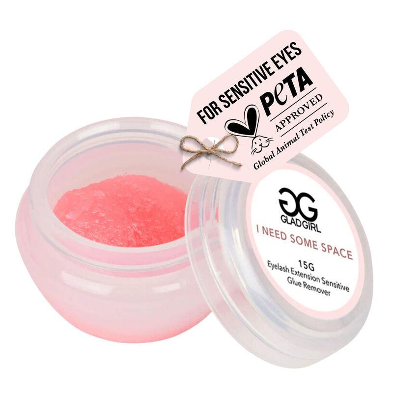 GladGirl False Eyelash Extensions Cream Glue Remover - Gentle 15g | Low Irritation Cream for Sensitive Skin