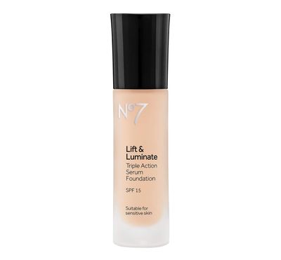 Boots No7 Lift &amp; Luminate Foundation SPF 15 Warm Beige - 1oz Warm Beige