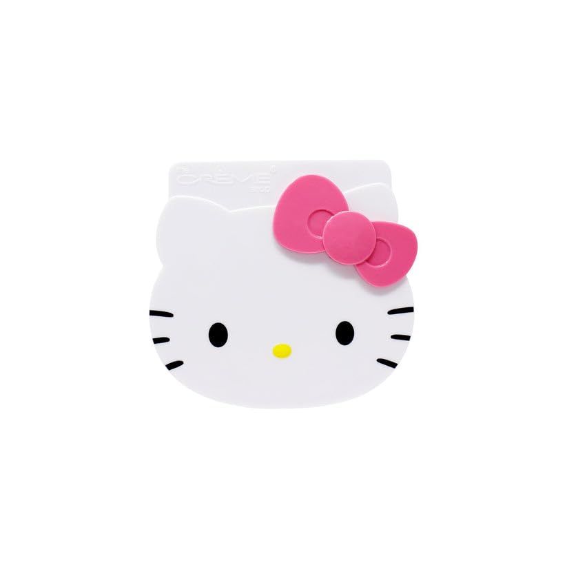 The Crme Shop x Hello Kitty - Crme Blush Balm Peach Pouf Buildable Long-lasting Easily Blendable Hydrating &amp; Soothing Aloe Vera Compact Mirror. Elevate Your Makeup Game - Strawberry Milk (Set of 1)