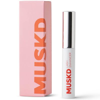 MUSKD Eyelash Growth Serum - Lash Enhancer for Longer, Thicker, Fuller Lashes &amp; Brows - Natural, Vegan &amp; Cruelty-Free Eyelash Serum for Lash &amp; Brow Growth, Gentle Formula (3 ML)