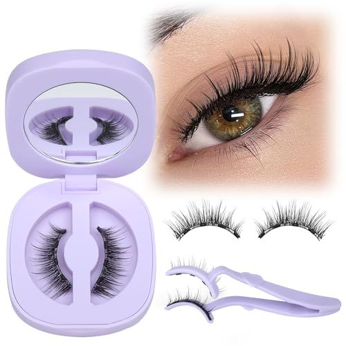 Magnetic Eyelashes Without Eyeliner Reusable Magnetic Eyeashes with Applicator No Glue Needed Magnetic Lashes Kit Cat Eye Magnetic Eyelashes Natural Look by Lanflower