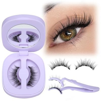 Magnetic Eyelashes Without Eyeliner Reusable Magnetic Eyeashes with Applicator No Glue Needed Magnetic Lashes Kit Cat Eye Magnetic Eyelashes Natural Look by Lanflower