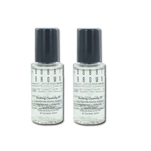 Bobbi Brown Soothing Cleansing Oil, 2 Bottle Set 2 0.5 Oz  1 Oz., Travel Size, NEW