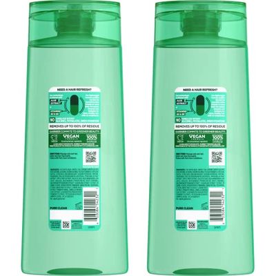 Garnier Fructis Pure Clean Purifying Shampoo, Silicone-Free, 22 Fl Oz, 2 Count (Packaging May Vary)