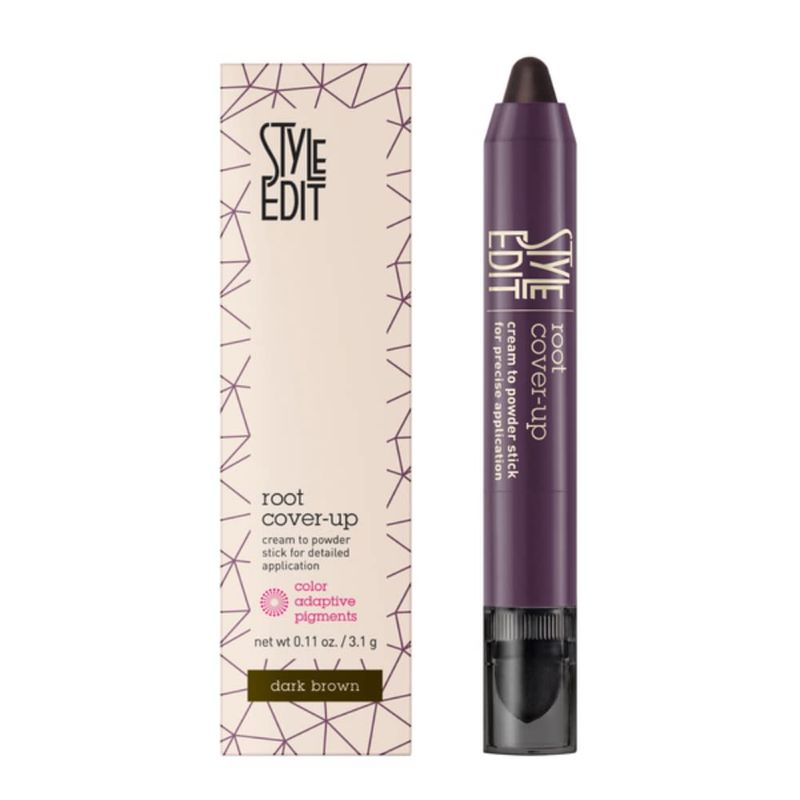Style Edit Root Touch Up Stick - Instant Concealer for Grays and Roots (Dark Brown)