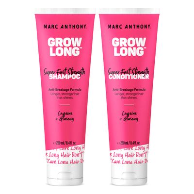 Marc Anthony Shampoo and Conditioner Set, Grow Long Biotin - Anti-Frizz Deep Conditioner For Split Ends &amp; Breakage - Vitamin E, Caffeine &amp; Ginseng for Curly, Dry &amp; Damaged Hair