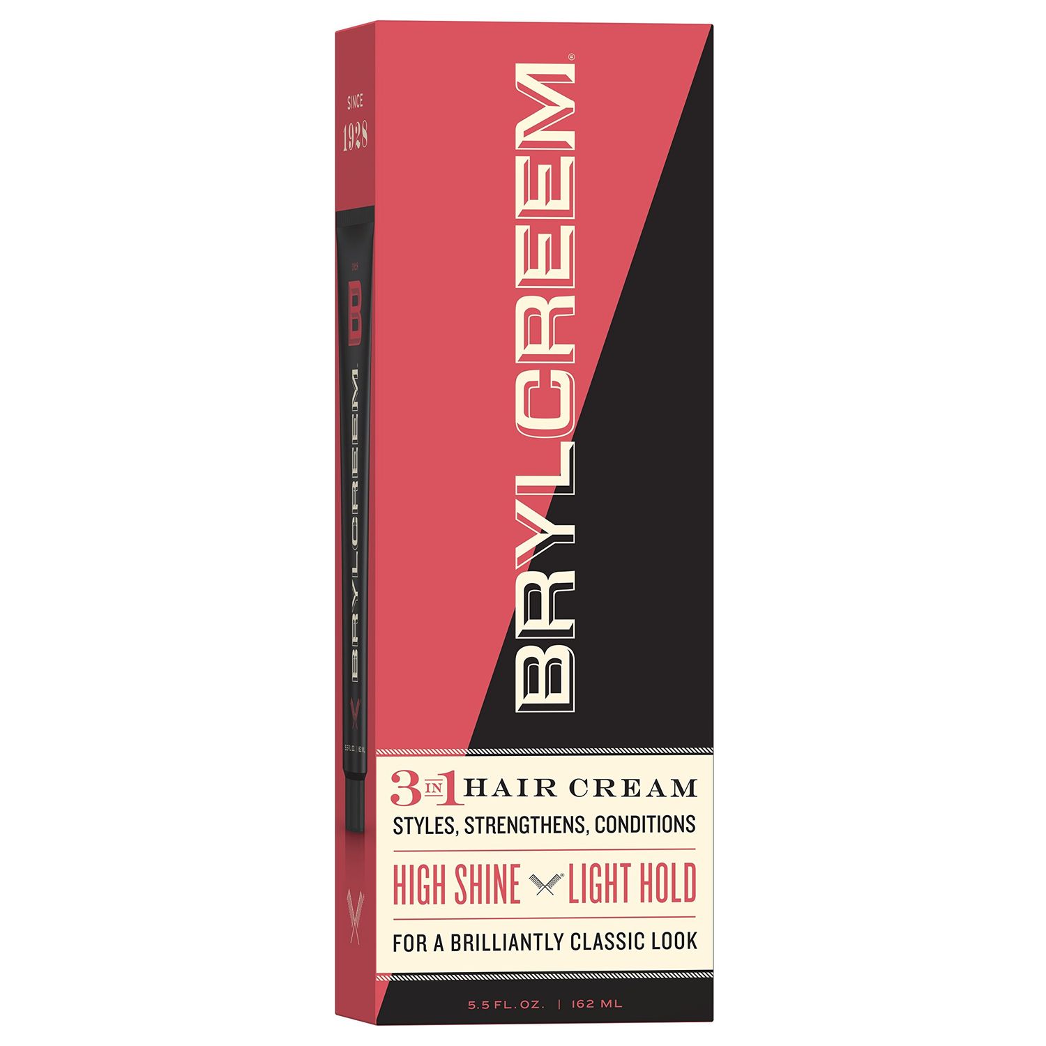 Brylcreem 3-in-1 Original High Shine Men&#39;s Hair Cream for Styling, Strengthening, and Conditioning, Alcohol-Free, 5.5 Ounce