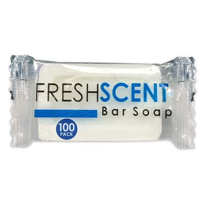 Freshscent 0.5 oz Bar Soap 100 Pack Hotel Travel Size, Individually Wrapped, Vegetable Based, Bulk Amenities and Toiletries for Hospitality