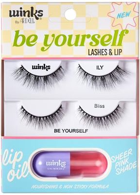 Ardell Winks ILY  Bliss Lashes &amp; Lip Kit, Dual Eyelash &amp; Lip Enhancer Lip Kit, 1-pack