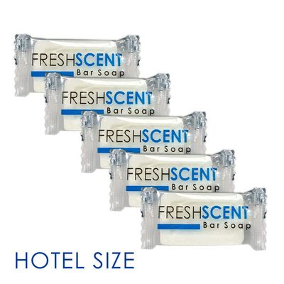 Freshscent 0.5 oz Bar Soap 100 Pack Hotel Travel Size, Individually Wrapped, Vegetable Based, Bulk Amenities and Toiletries for Hospitality
