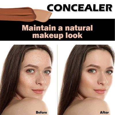 Under Eye Concealer-Full Coverage Concealer Palette,Conceals BlemishDark CirclesAcne Spots, Waterproof Foundation Face Color Correcting Concealer Makeup,with Brush(Tan)