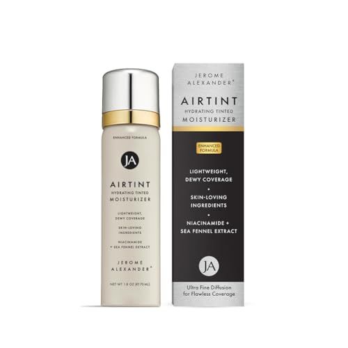 Jerome Alexander MagicMinerals AirTint Tinted Moisturizer AirBrush Spray Light Shade | Tinted Moisturizer Spray with Anti-Aging Ingredients | Medium