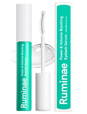 Ruminae Power and Volume Eyelash Serum - K-Beauty Korean Lash Growth Serum with Peptides, Centella and Hyaluronic Acid - Non-Irritating for Longer, Thicker Lashes, 10 ml (0.3 fl.oz.)