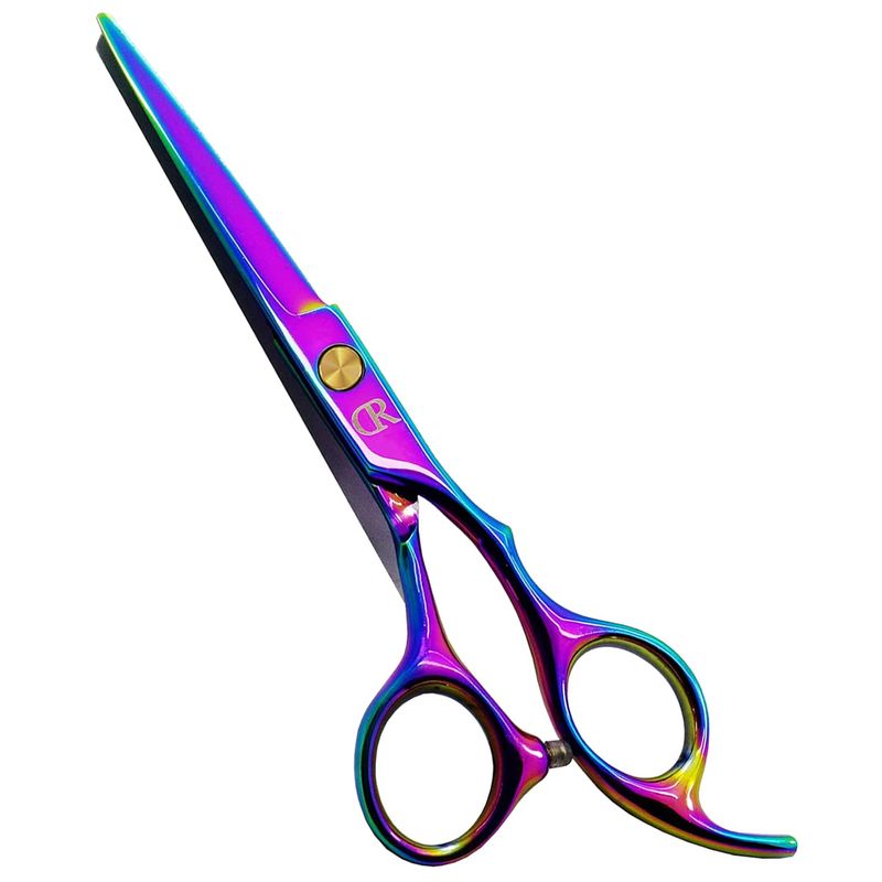 Professional Hair Cutting Shears,6 Inch Barber hair Cutting Scissors Sharp Blades Hairdresser Haircut For WomenMenkids 420c Stainless Steel (Rainbow)