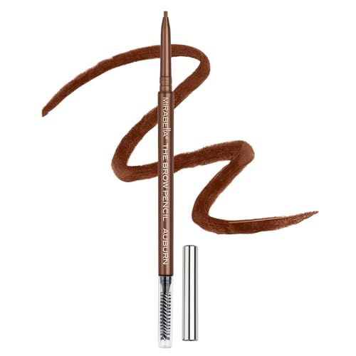 Mirabella Ultra Fine Brow Pencil, Anti-Chip Waterproof Eyebrow Pencil - Smudgeproof, Blendable &amp; Retractable Eyebrow Pencil to Define and Fill In Brows Naturally - Auburn