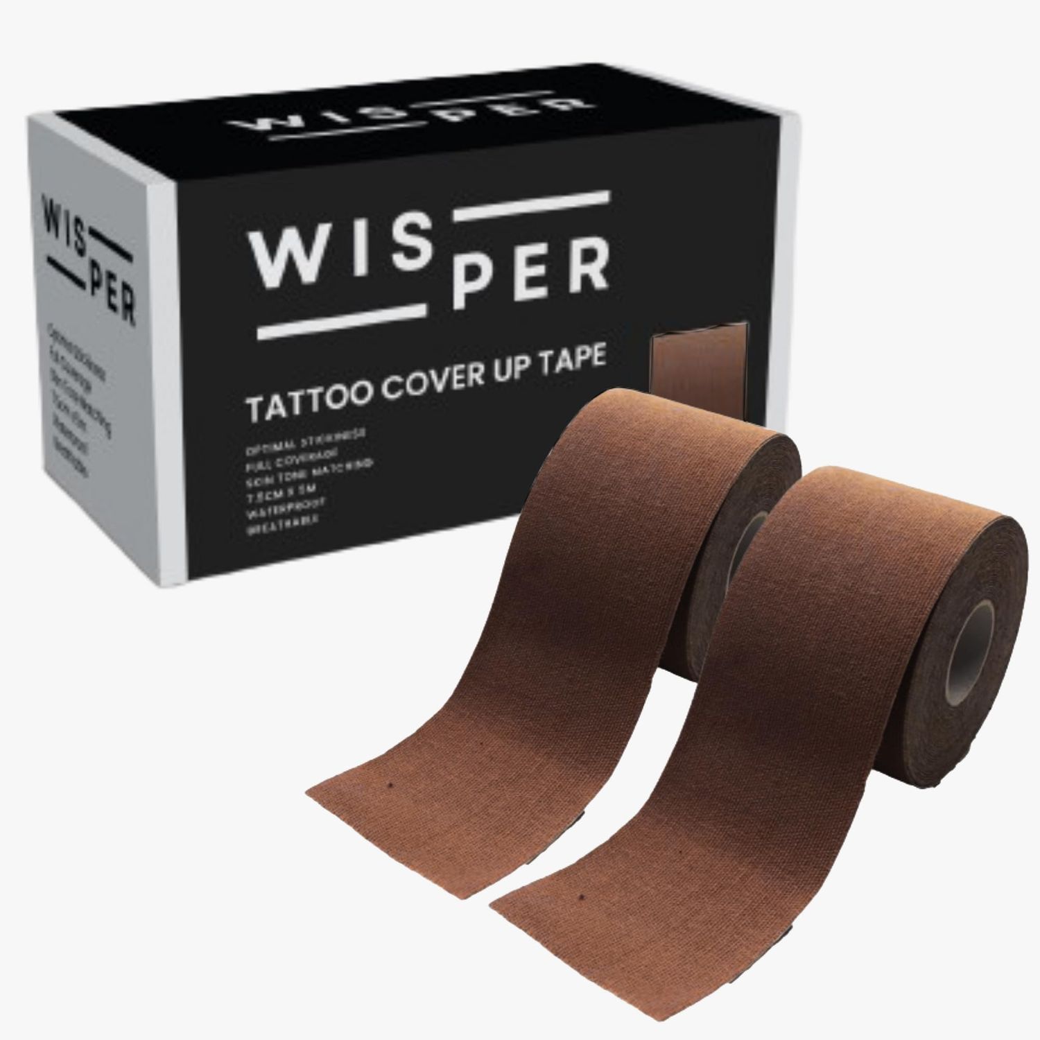Brown Tattoo Cover Up Tape | Perfectly Sticky &amp; Full Coverage | Brown Skin | 7.5 cm x 4.5 m |Waterproof &amp; Breathable | Ultra Thin, Ideal for Covering Big Tattoos