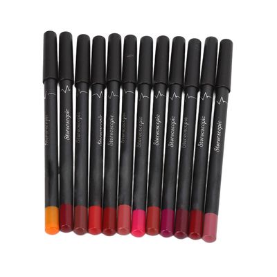 FILFEEL 12Pcs Lip Liner Contour Pencil Smudge Matte Lipstick Makeup Tool Set, Matte Lipstick Pencil