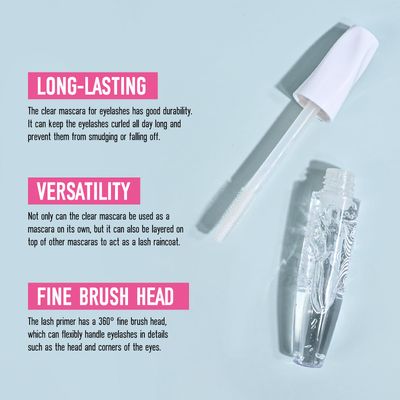 KYDA Clear Mascara Primer for Eyelashes and Eyebrows, Hydrating, Thin and lightweight, Natural Lash Conditioning Primer- Vegan, Cruelty-Free