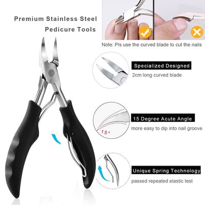 Bcabo 10Pcsset Ingrown Toenail Tools Kit, Nail Treatment Foot Tool,Ingrown Toenail Removal Correction Clippers, Surgery Grade Nail File Lifter, Professional Pedicure Tool
