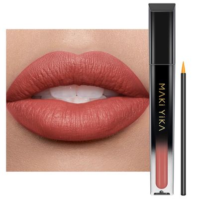 MAKI YIKA Pink Lipstick for Women Color Stay Long Lasting Lipsticks, No Smudge Matte Liquid Lipstick Transferproof Cruelty-Free Lip Color |Dusty Nude