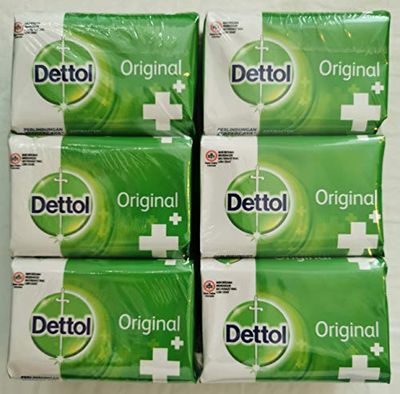 Dettol Original Antibacterial Soap, 3.5 Ounce100 gr (Pack of 6)