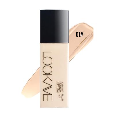 LAMUSELAND Full Coverage Foundation Makeup, Matte Liquid Waterproof Long-lasting Oil-free Foundation Stick Concealer for All Skin (01, M)