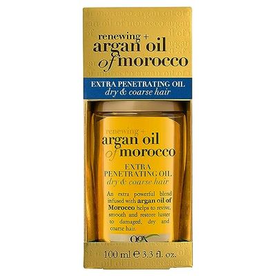 OGX Extra Strength Argan Oil Hair Treatment, 3.3 fl oz - Deep Moisturizing Serum for Dry, Damaged &amp; Coarse Hair, Paraben &amp; Sulfate-Free