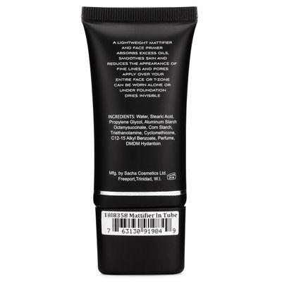 Sacha Mattifier, Mattifying Foundation Primer. Blurs Fine Lines, Pores and Wrinkles. Matte Face Primer and Hydrating Makeup Base for Oily, Combination Skin. 1.0 oz
