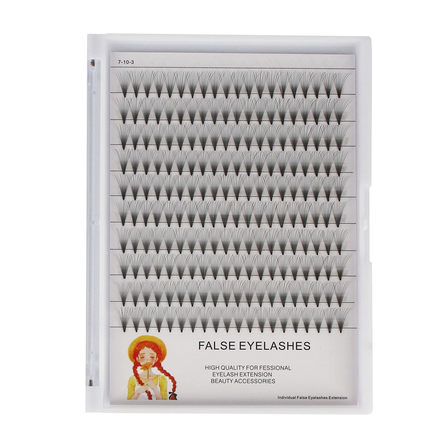 Dedila Large Tray 12D Volume Premade Fans Eye Lashes Extensions Beauty Natural Long Individual False Eye Lashes Makeup Soft and Lightweight Cluster Eyelashes 10-18mm Available (18MM)
