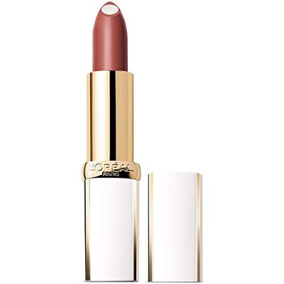 LOral Paris Age Perfect Luminous Hydrating Lipstick  Nourishing Serum, Bright Mocha, 0.13 oz.