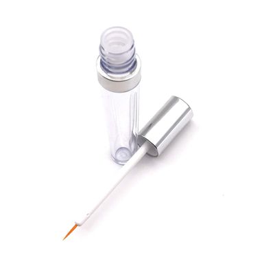 2pcs 5ml Acrylic Multi-functional Empty Eyelashes Tube Eyeliner Vials Bottle Containers with Wand Applicators Best for EyelashEyebrow Growth Serum Castor Oil
