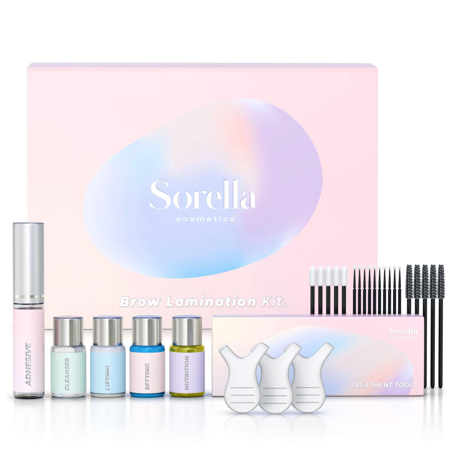 Brow Lamination Kit | Professional Eyebrow Lamination Kit | DIY At Home Keratin Brow Lift Kit for Fuller, Thicker Brows | Easy to Use, Long Lasting | Includes Instruction &amp; Tools | SORELLA COSMETICS