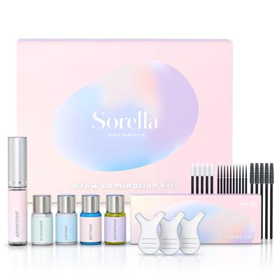 Brow Lamination Kit | Professional Eyebrow Lamination Kit | DIY At Home Keratin Brow Lift Kit for Fuller, Thicker Brows | Easy to Use, Long Lasting | Includes Instruction &amp; Tools | SORELLA COSMETICS