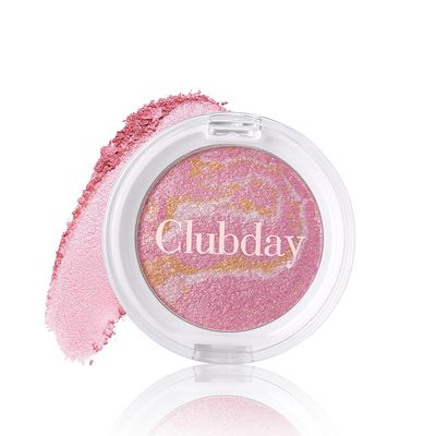 Clubday Classic Color Marbleized Blush Highlighting Face Power Blush Gifts for Women Long Lasting Glowing, Smooth, Blendable Fit For All Skin Tones,0.12 Oz-01