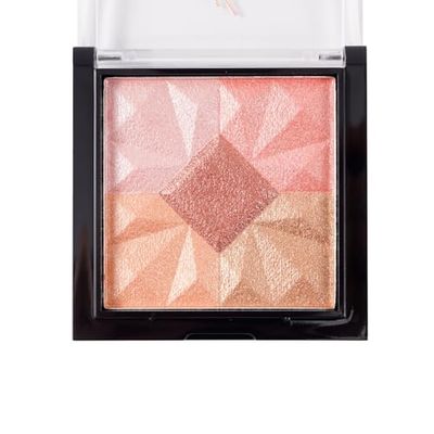 Jeuacika Highlighter Setting Powder Makeup Eyeshadow Powder Face Powder Makeup Highlights Face Setting Powder Make Up Loose Powder Lightweight Long-Lasting (Square Box Light Color)