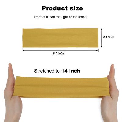 9Pcs Headbands for women Non Slip Headband, Soft Elastic Hair Bands for Womens Hair, Fashion Cotton Cloth Stretchy Sweat Bands Headbands for Sports, Makeup, Gym, Running, Yoga, Workout (9Colors-A)