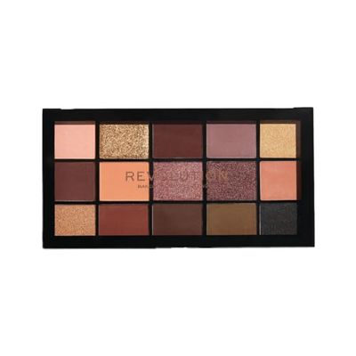 Makeup Revolution Reloaded Palette, Makeup Eyeshadow Palette, Includes 15 Shades, Lasts All Day Long, Cruelty Free, Velvet Rose, 16.5g