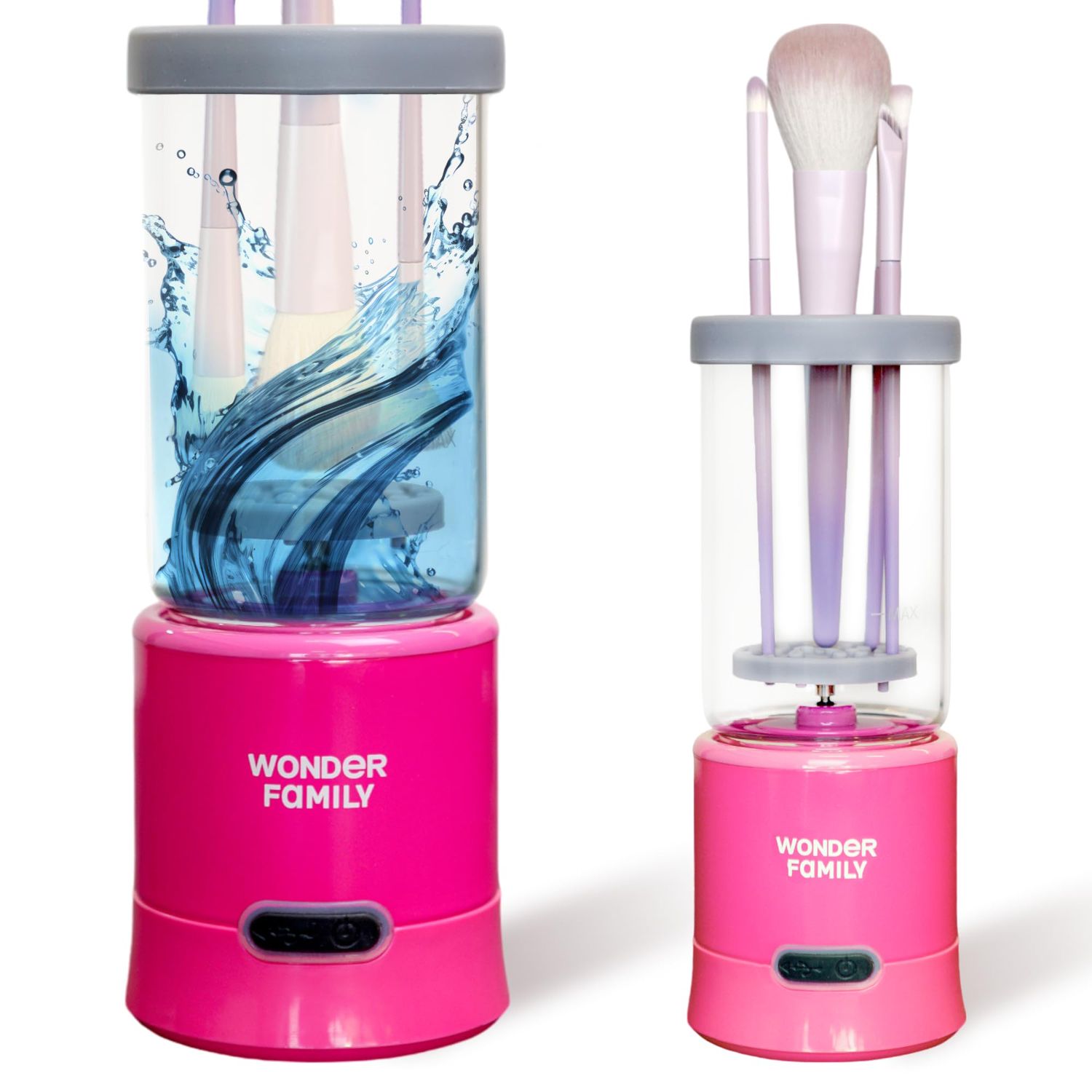 2-in-1 Electric Makeup Brush Cleaner Machine - Clean and Dry Makeup Brushes &amp; Tools &amp; Sponges Automatically - Makeup Brush Dryer &amp; Makeup Brush Washer Combined - Make Up Brush Cleaner Cleanser Machine