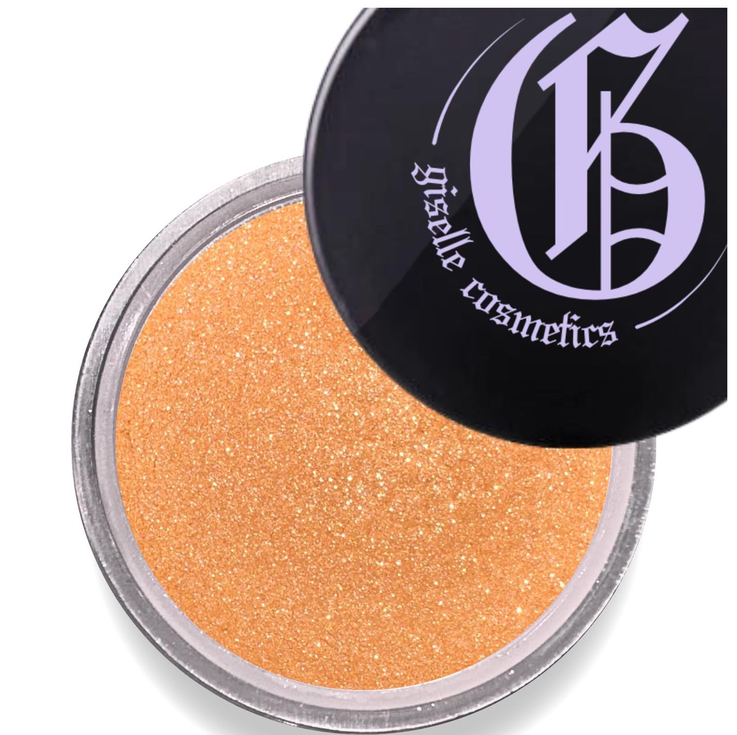 Giselle Cosmetics Gold Mustard Organic Eyeshadow Palette - High Pigment Loose Mineral Eye Shadow, Non-Toxic Talc-Free Makeup, Shimmering Copper &amp; Bronze, Iridescent Glitter &amp; Baked Powder